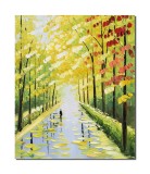 Cumpara ieftin Tablou 3D peisaj pictat manual, Pe aleea vietii, pe drumul meu, 60x50cm ulei in cutit, gata de expus pe perete