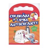 Coloram si lipim autocolante. Activitati distractive