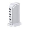 Incarcator KakuSiga, 5 intrari USB, 2.4 A, Incarcare rapida, Alb