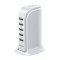 Incarcator KakuSiga, 5 intrari USB, 2.4 A, Incarcare rapida, Alb