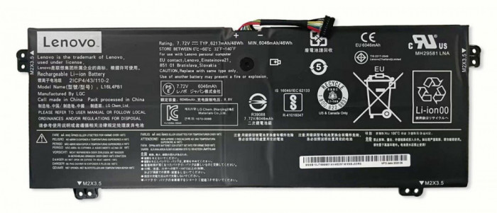 Baterie Laptop, Lenovo, YOGA 720-13IKB, 730-13IKB 13IWL, L16C4PB1, L16M4PB1, 5B10M52739, 2ICP4/43/110-2, 7.68V, 6080mAh, 46WH