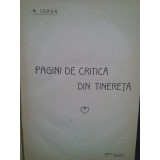 N. Iorga - Pagini de critica din tinereta
