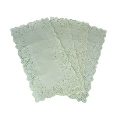 Hartie Dantelata, 20x30 cm, 100 Buc/Set, Greutate 40 g/m&amp;sup2;, Culoare Alba, Hartii Dantelate, Hartie Decorativa, Forme de Hartie pentru Cesti, Hartie Dec foto