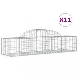Cumpara ieftin Cosuri gabion arcuite 11 buc, 200x50x40/60 cm, fier galvanizat