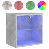 Cumpara ieftin Noptiera cu lumini LED montata pe perete, gri beton