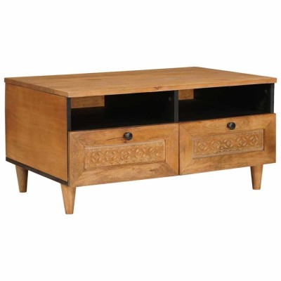 vidaXL Masă de cafea Maro deschis 80 x 54 x 40 cm Lemn masiv de mango 4018093 foto
