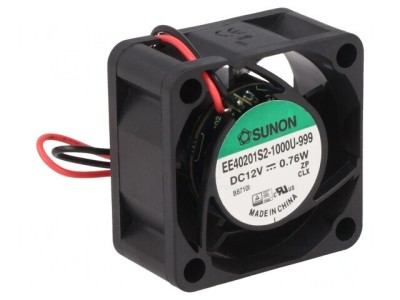 Ventilator DC 12V 40x40x20mm 13,01m3/h 21dBA foto