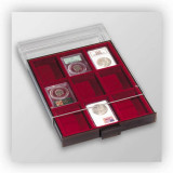 Cutie Leuchtturm MBXL9 pentru nouă capsule SLABS / certificate monede