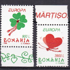 ROMANIA 1998 LP 1449 EUROPA MARTISOR SERIE MNH