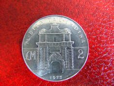 Moneda argint 2 Lire Malta 1973 foto