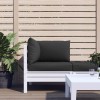 Set 3 Perne Canapea Paleti Gossi, Negru, Textil Oxford, Exterior, Rezistente Apa, Sezut 60x60 Spatar 60x38 Laterala 55.5x38 cm