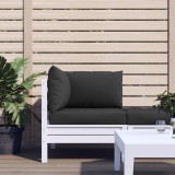 vidaXL Perne de canapea din paleți, 3 buc., negru, material textil
