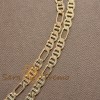 Lant unisex placat aur 18k, model 3 in 1, zale late texturate 5mm, SaraTremo, calitate premium, certificat