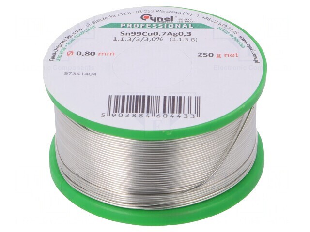 S&acirc;rmă de lipit fără plumb 0,8mm 250g