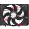 GMV radiator electroventilator Mercedes Clasa A (W176), 2012-2018, A180 CDI BlueEFFICIENCY, motor 1.5 CDI, benzina, 405 mm; 4 pini; cu modul de contr