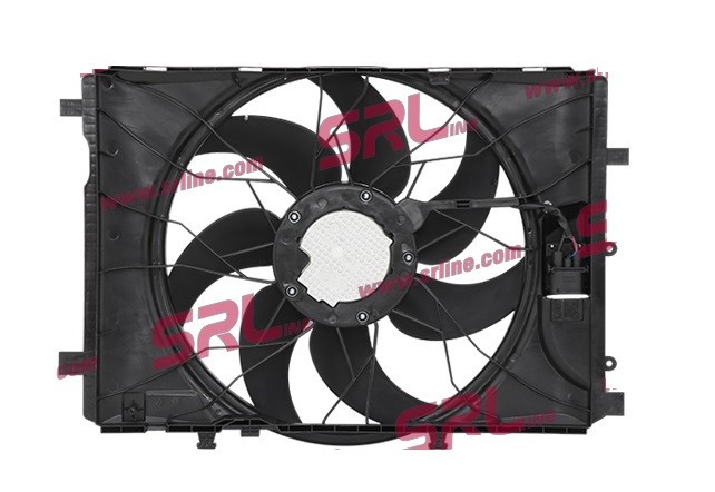 GMV radiator electroventilator Mercedes Clasa A (W176), 2012-2018, A180 CDI BlueEFFICIENCY, motor 1.5 CDI, benzina, 405 mm; 4 pini; cu modul de contr