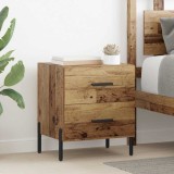 vidaXL Dulap de noapte Lemn vechi 40 x 35 x 47.5 cm Lemn compozit