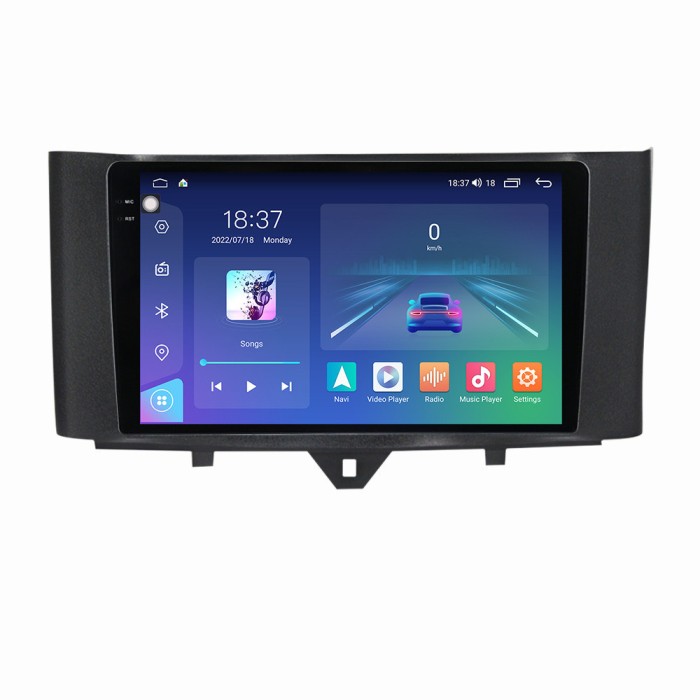 Navigatie dedicata cu Android Smart Fortwo 2011 - 2014, 8GB RAM, Radio GPS Dual