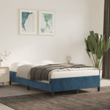 VidaXL Cadru de pat, albastru &icirc;nchis, 120x200 cm, catifea