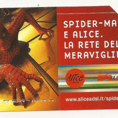 CT1 - Cartela Telefonica - Telecom Italia - Spider Man - 5 Euro - 2002