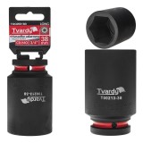 Cheie tubulara de impact in 6 puncte 3 / 4&quot;, 38 mm, Cr-Mo, Tvardy T00213-38