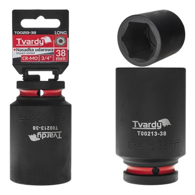 Cheie tubulara de impact in 6 puncte 3 / 4&amp;quot;, 38 mm, Cr-Mo, Tvardy T00213-38 foto
