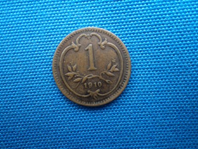 1 HELLER 1910 AUSTRIA foto