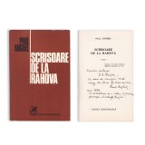 Paul Anghel, Scrisoare de la Rahova, 1977, cu dedicație pentru D. D. Roșca