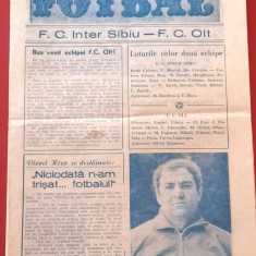 Program meci fotbal FC INTER SIBIU - FC OLT (18.02.1988)