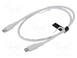 Cablu USB 2.0 USB C VENTION 0,5m alb nichelat