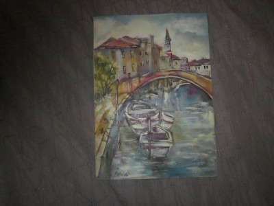 venetia ulei pe carton subtire 27x19cm fara rama foto