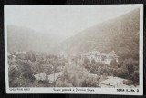 Carte postala, vedere generala a Parcului Sinaia, perioada interbelica
