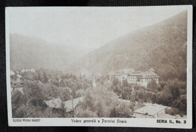 Carte postala, vedere generala a Parcului Sinaia, perioada interbelica foto