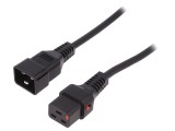 Cablu IEC C19-C20 3m cu Blocare