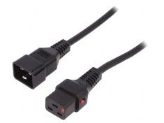 Cablu IEC C19-C20 3m cu Blocare
