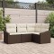 vidaXL Set de canapele pentru grădină 4 pcs Maro Rattan poli 3346698