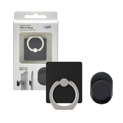 Aproape nou: Suport universal PNI O-Ring, Desk Stand si Smart Grip, Black, suport a foto