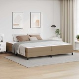 vidaXL Pat cu saltea Cappuccino 200 x 200 cm Piele artificială 3398652