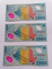 2000 lei 1999 UNC Eclipsa (serie RADAR)