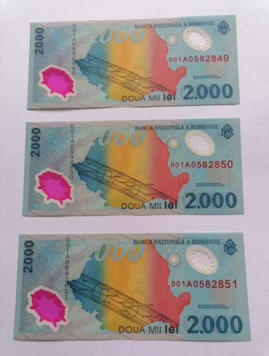 2000 lei 1999 UNC Eclipsa (serie RADAR)