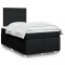 vidaXL Pat box spring cu saltea, negru, 120x200 cm, textil 3290450