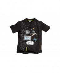 Star wars tricou jucarie maneci scurte black 9-10 ani 100% foto