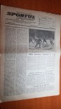 sportul popular 8 ianuarie 1953-concur de tir la cluj,coborarea cu bobul,handbal