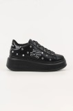 Karl Lagerfeld sneakers din piele ANAKAPRI culoarea negru, KL63528