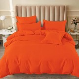 Cumpara ieftin Lenjerie cu Elastic 180x200 Junne Portocaliu 6 Piese (Finet)