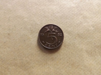 Olanda 5 Centi 1952 foto