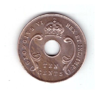 Moneda Africa de Est 10 cents/centi 1941 I, stare foarte buna, curata foto