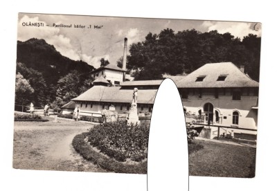 CP Olanesti - Pavilionul bailor &amp;quot;1 Mai&amp;quot;, RPR, circulata 1961, stare buna foto