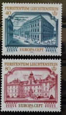 BC593, Liechtenstein 1978, serie arhitectura, europa cept foto