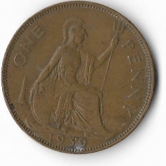 Moneda 1 penny 1939 - Marea Britanie